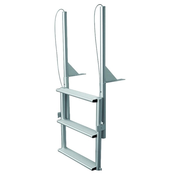 Powerplay 3-Wide Step Floating Dock Lift Ladder Anodized Aluminum PO3014455 - main